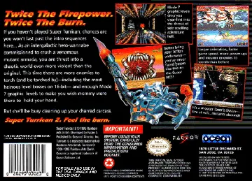 Super Turrican 2 (USA) (Beta 1) box cover back